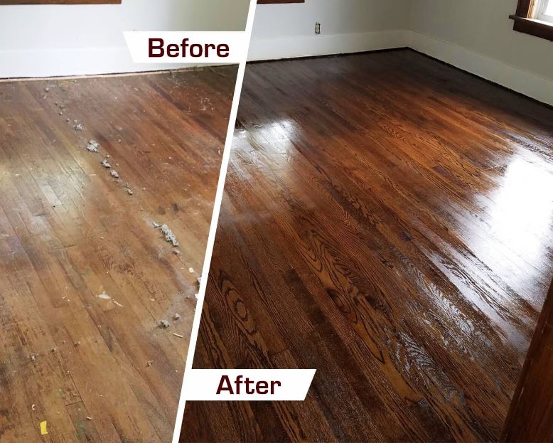 Refinishing Hardwood Floor services provided by Decades Flooring